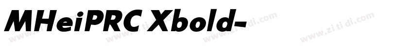 MHeiPRC Xbold字体转换